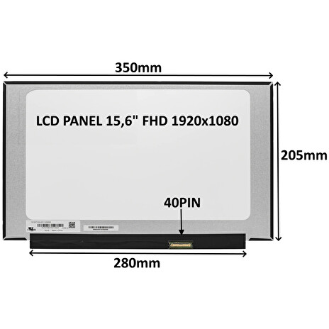 LCD PANEL 15,6 FHD 1920x1080 40PIN MATNÝ IPS 144HZ / BEZ ÚCHYTŮ