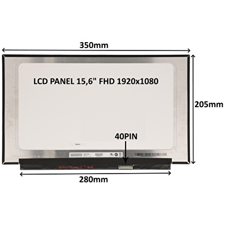 LCD PANEL 15,6" FHD 1920x1080 40PIN MATNÝ IPS 120HZ / BEZ ÚCHYTŮ